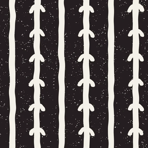 El ile Seamless Modeli hatları çizilmiş. Arka plan serbest fırça darbeleriyle. Siyah ve beyaz doku. Kağıt ambalaj için süsleme.