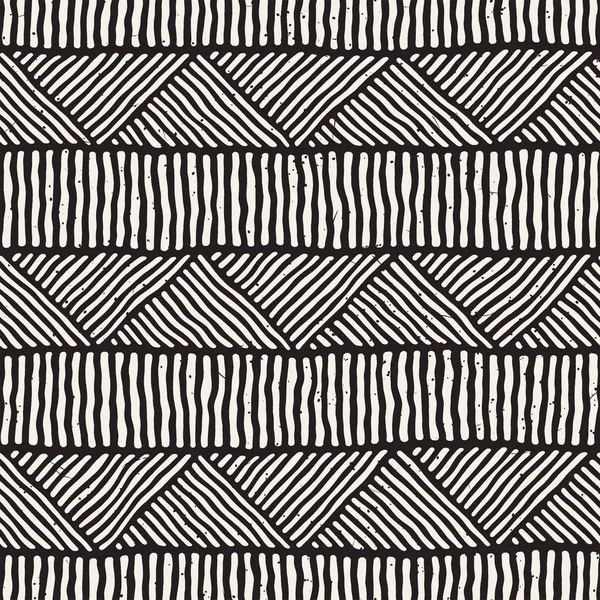 Elle çizilmiş stil etnik seamless modeli. Soyut geometrik döşeme arka plan siyah ve beyaz.