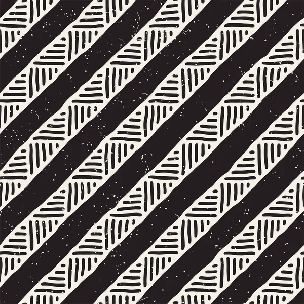 Elle çizilmiş stil etnik seamless modeli. Soyut geometrik döşeme arka plan siyah ve beyaz.