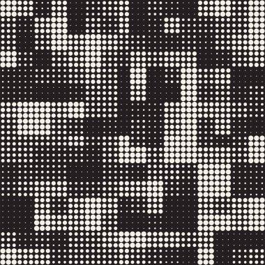 Modern şık noktalı resim doku. Daireler ile sonsuz arka plan. Vektör Dikişsiz mozaik desen.