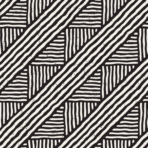 Elle çizilmiş stil etnik seamless modeli. Soyut geometrik döşeme arka plan siyah ve beyaz.