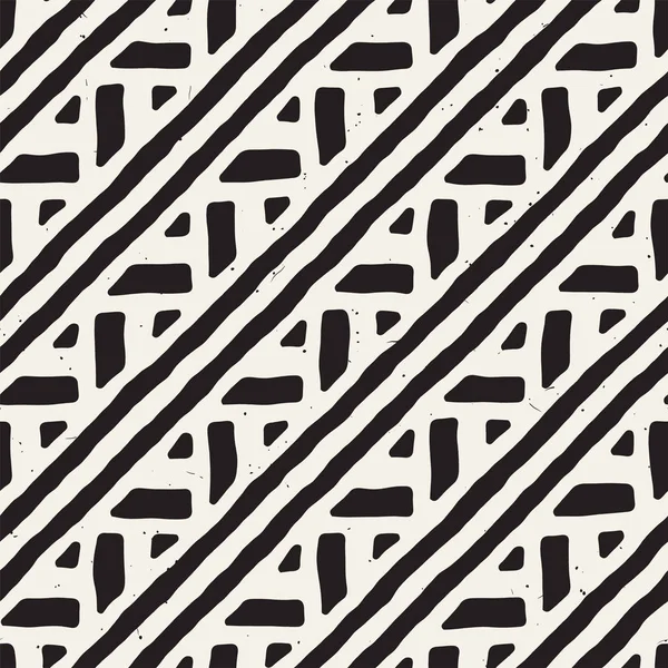 Elle çizilmiş stil etnik seamless modeli. Soyut geometrik döşeme arka plan siyah ve beyaz.