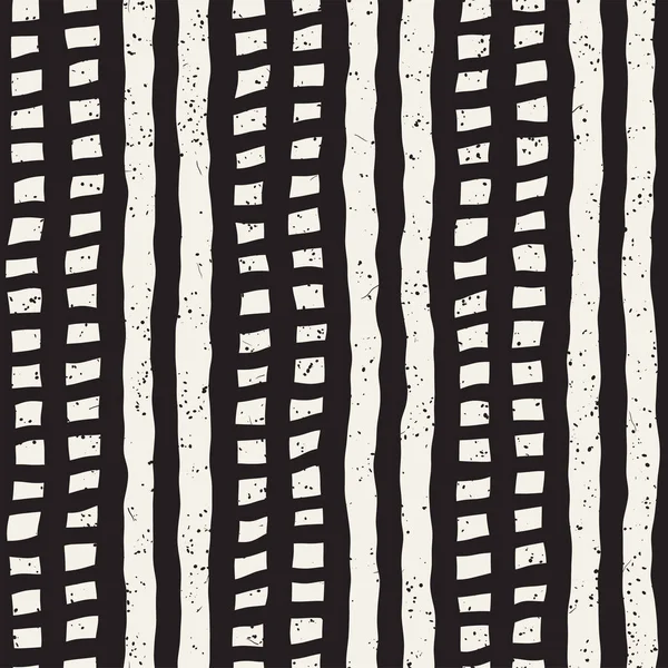 El ile Dikişsiz desen fırça darbeleriyle çizilmiş. Mürekkep doodle illüstrasyon. Geometrik tek renkli vektör desen.