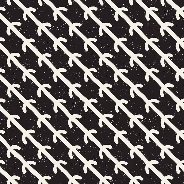 El ile Seamless Modeli hatları çizilmiş. Arka plan serbest fırça darbeleriyle. Siyah ve beyaz doku. Kağıt ambalaj için süsleme.