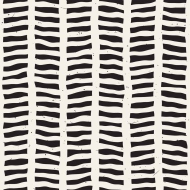 El ile Dikişsiz desen fırça darbeleriyle çizilmiş. Doodle grunge illüstrasyon mürekkep. Geometrik tek renkli vektör desen.