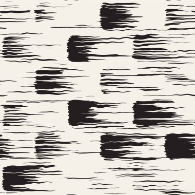 Vektör Dikişsiz desen fırça çizgileri ve vuruş. Siyah ve beyaz arka plan ile mürekkep satır öğeleri. El doku boyalı.