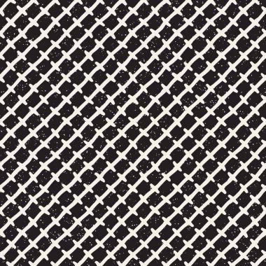 El ile Seamless Modeli hatları çizilmiş. Arka plan serbest fırça darbeleriyle. Siyah ve beyaz doku. Kağıt ambalaj için süsleme.