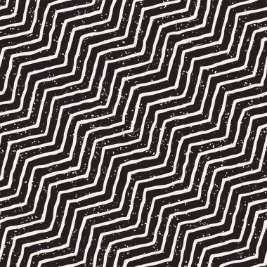 El ile Dikişsiz desen fırça darbeleriyle çizilmiş. Doodle grunge illüstrasyon mürekkep. Geometrik tek renkli vektör desen.