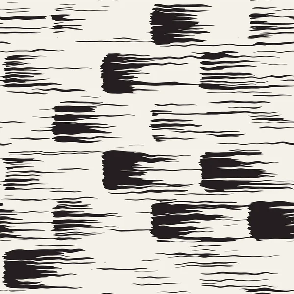 Vektör Dikişsiz desen fırça çizgileri ve vuruş. Siyah ve beyaz arka plan ile mürekkep satır öğeleri. El doku boyalı.