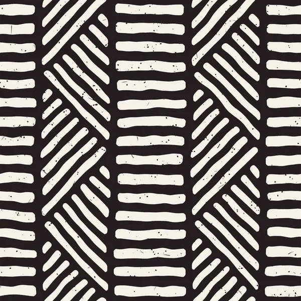 Elle çizilmiş stil etnik seamless modeli. Arka plan siyah ve beyaz fayans soyut geometrik çizgiler.