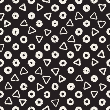 Elle çizilmiş siyah beyaz mürekkep soyut, pürüzsüz desen. Vektör stili grunge dokusu. Tek renkli geometrik dağınık şekiller boya fırça çizgileri