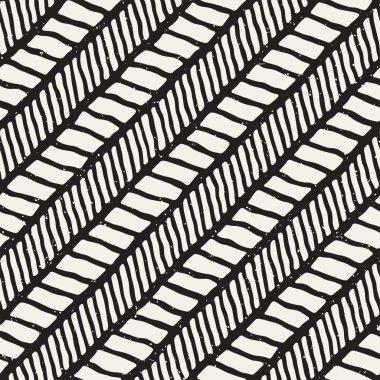 El ile Dikişsiz desen fırça darbeleriyle çizilmiş. Doodle grunge illüstrasyon mürekkep. Geometrik tek renkli vektör desen.