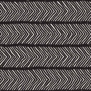 El ile Dikişsiz desen fırça darbeleriyle çizilmiş. Doodle grunge illüstrasyon mürekkep. Geometrik tek renkli vektör desen.