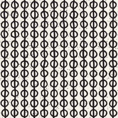 El ile Seamless Modeli hatları çizilmiş. Arka plan serbest fırça darbeleriyle. Siyah ve beyaz doku. Kağıt ambalaj için süsleme.