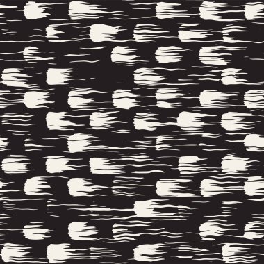 Vektör Dikişsiz desen fırça çizgileri ve vuruş. Siyah ve beyaz arka plan ile mürekkep satır öğeleri. El doku boyalı.