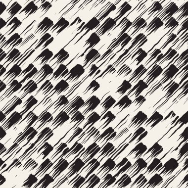 Vektör Dikişsiz desen fırça çizgileri ve vuruş. Siyah ve beyaz arka plan ile mürekkep satır öğeleri. El doku boyalı.