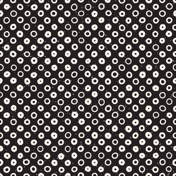 Tinta Dibujada Mano Blanco Negro Patrón Inconsútil Abstracto Vector Elegante — Vector de stock