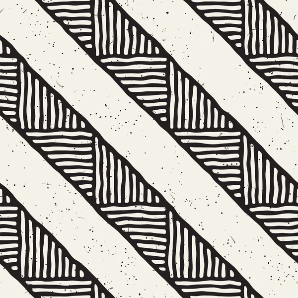 Elle çizilmiş stil etnik seamless modeli. Arka plan siyah ve beyaz fayans soyut geometrik çizgiler.