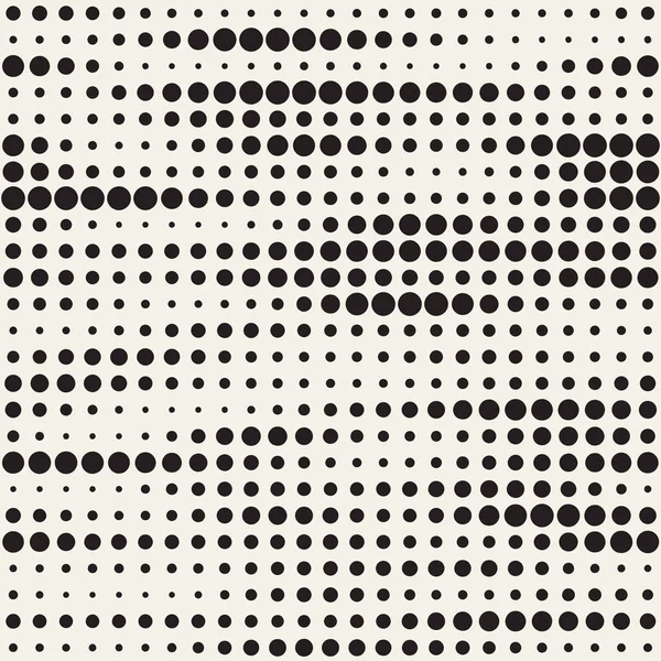 Modern şık noktalı resim doku. Rastgele boyut daireler ile sonsuz arka plan. Vektör Dikişsiz mozaik desen.