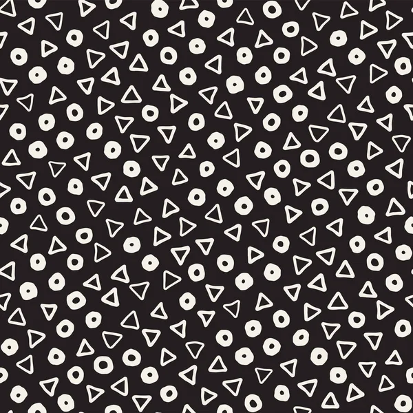 Elle çizilmiş siyah beyaz mürekkep soyut, pürüzsüz desen. Vektör stili grunge dokusu. Tek renkli geometrik dağınık şekiller boya fırça çizgileri