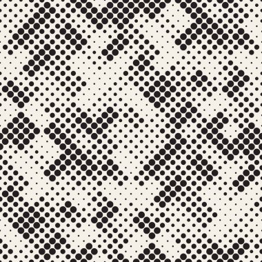 Modern şık noktalı resim doku. Rastgele boyut daireler ile sonsuz arka plan. Vektör Dikişsiz mozaik desen.