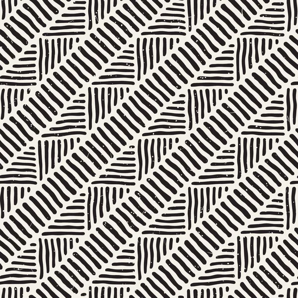 Elle çizilmiş stil etnik seamless modeli. Arka plan siyah ve beyaz fayans soyut geometrik çizgiler.