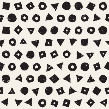 Elle çizilmiş siyah beyaz mürekkep soyut, pürüzsüz desen. Vektör stili grunge dokusu. Tek renkli geometrik dağınık şekiller boya fırça çizgileri