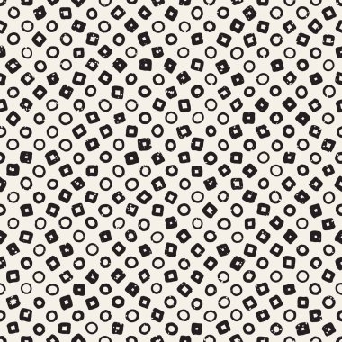 Elle çizilmiş siyah beyaz mürekkep soyut, pürüzsüz desen. Vektör stili grunge dokusu. Tek renkli geometrik dağınık şekiller boya fırça çizgileri