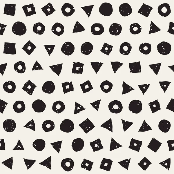 Elle çizilmiş siyah beyaz mürekkep soyut, pürüzsüz desen. Vektör stili grunge dokusu. Tek renkli geometrik dağınık şekiller boya fırça çizgileri