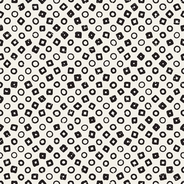 Elle çizilmiş siyah beyaz mürekkep soyut, pürüzsüz desen. Vektör stili grunge dokusu. Tek renkli geometrik dağınık şekiller boya fırça çizgileri