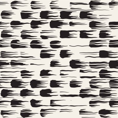 Vektör Dikişsiz desen fırça çizgileri ve vuruş. Siyah ve beyaz arka plan ile mürekkep satır öğeleri. El doku boyalı.