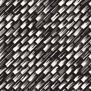 Vektör Dikişsiz desen fırça çizgileri ve vuruş. Siyah ve beyaz arka plan ile mürekkep satır öğeleri. El doku boyalı.