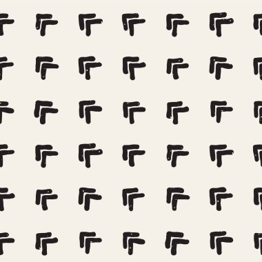 El ile Seamless Modeli hatları çizilmiş. Arka plan serbest fırça darbeleriyle. Siyah ve beyaz doku. Kağıt ambalaj için süsleme.