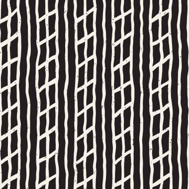 El ile Dikişsiz desen fırça darbeleriyle çizilmiş. Doodle grunge illüstrasyon mürekkep. Geometrik tek renkli vektör desen.