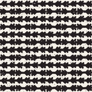 El ile Seamless Modeli hatları çizilmiş. Arka plan serbest fırça darbeleriyle. Siyah ve beyaz doku. Kağıt ambalaj için süsleme.