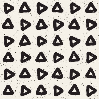 El ile Seamless Modeli hatları çizilmiş. Arka plan serbest fırça darbeleriyle. Siyah ve beyaz doku. Kağıt ambalaj için süsleme.