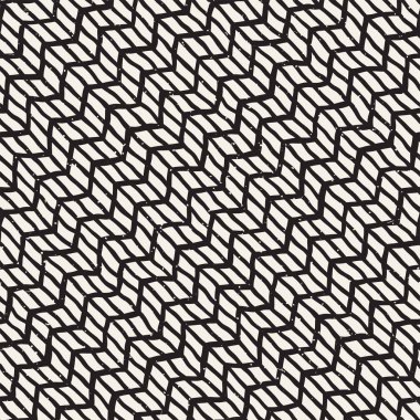 El ile Dikişsiz desen fırça darbeleriyle çizilmiş. Doodle grunge illüstrasyon mürekkep. Geometrik tek renkli vektör desen.