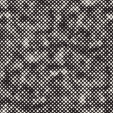 Modern şık noktalı resim doku. Rasgele boyutu kareler sonsuz arka plan. Vektör sorunsuz kaotik kareler mozaik desen.