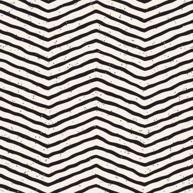 El ile Dikişsiz desen fırça darbeleriyle çizilmiş. Doodle grunge illüstrasyon mürekkep. Geometrik tek renkli vektör desen.