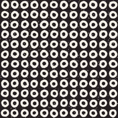 El ile Seamless Modeli hatları çizilmiş. Arka plan serbest fırça darbeleriyle. Siyah ve beyaz doku. Kağıt ambalaj için süsleme.