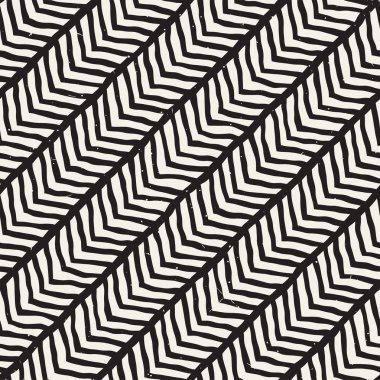 El ile Dikişsiz desen fırça darbeleriyle çizilmiş. Doodle grunge illüstrasyon mürekkep. Geometrik tek renkli vektör desen.