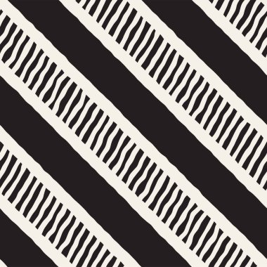 El ile Dikişsiz desen fırça darbeleriyle çizilmiş. Doodle grunge illüstrasyon mürekkep. Geometrik tek renkli vektör desen.