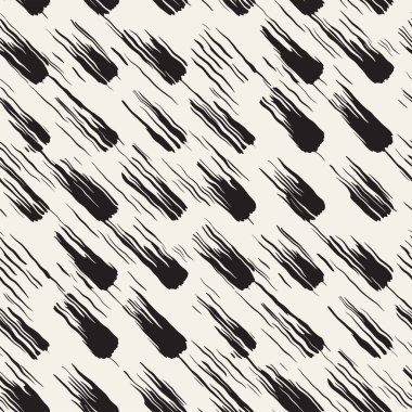 Vektör Dikişsiz desen fırça çizgileri ve vuruş. Siyah ve beyaz arka plan ile mürekkep satır öğeleri. El doku boyalı.