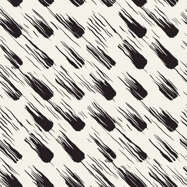 Vektör Dikişsiz desen fırça çizgileri ve vuruş. Siyah ve beyaz arka plan ile mürekkep satır öğeleri. El doku boyalı.