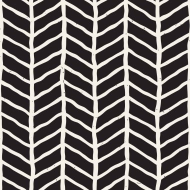 El ile Dikişsiz desen fırça darbeleriyle çizilmiş. Doodle grunge illüstrasyon mürekkep. Geometrik tek renkli vektör desen.