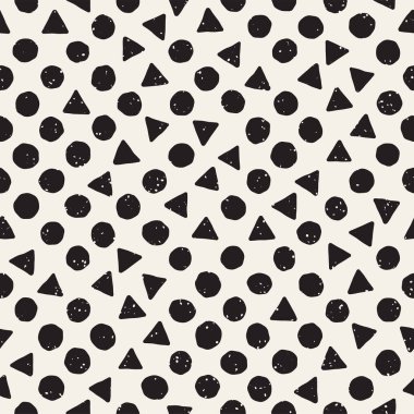Elle çizilmiş siyah beyaz mürekkep soyut, pürüzsüz desen. Vektör stili grunge dokusu. Tek renkli geometrik dağınık şekiller boya fırça çizgileri