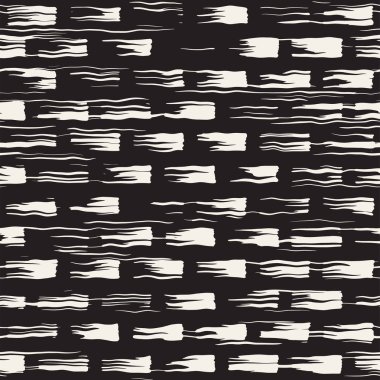 Vektör Dikişsiz desen fırça çizgileri ve vuruş. Siyah ve beyaz arka plan ile mürekkep satır öğeleri. El doku boyalı.