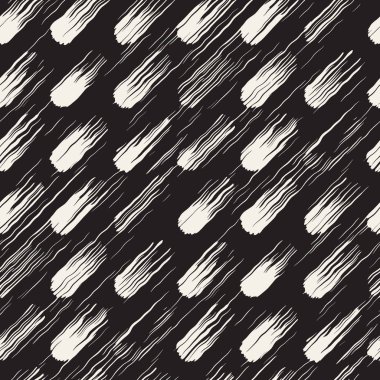 Vektör Dikişsiz desen fırça çizgileri ve vuruş. Siyah ve beyaz arka plan ile mürekkep satır öğeleri. El doku boyalı.