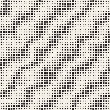 Modern şık noktalı resim doku. Rasgele boyutu kareler sonsuz arka plan. Vektör sorunsuz kaotik kareler mozaik desen.