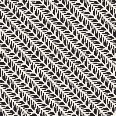 El ile Dikişsiz desen fırça darbeleriyle çizilmiş. Doodle grunge illüstrasyon mürekkep. Geometrik tek renkli vektör desen.
